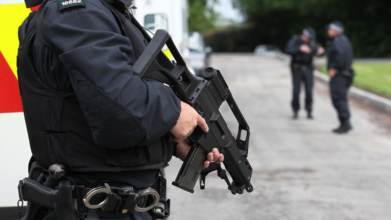 Armed officers are on duty at the summit venue in Co Fermanagh