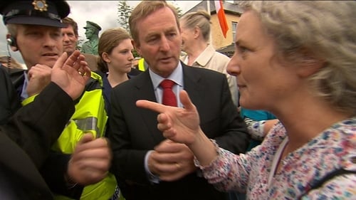 The Taoiseach was confronted by a protester who told him he was "proposing to kill the unborn"