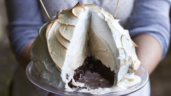 Crazy Monkey Brownie Baked Alaska