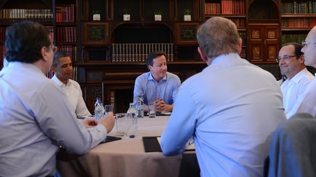 David Cameron hosts a meeting of European leaders at the summit venue