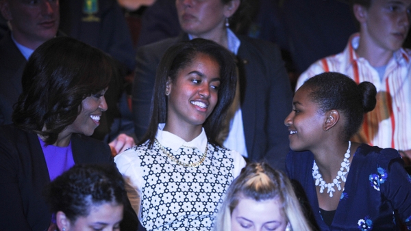 The Obamas attended Riverdance last night