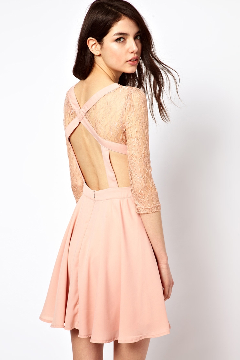 Rare Lace Open Back Skater Dress €55.67 ASOS