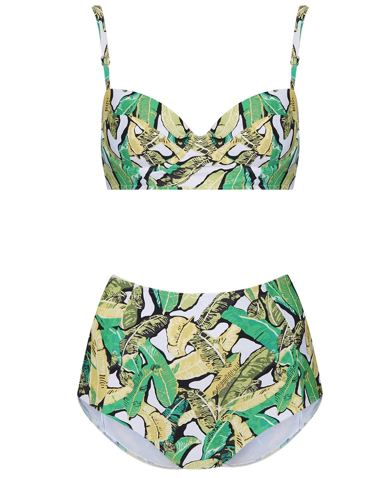 Topshop Green Leaf Bikini, £34