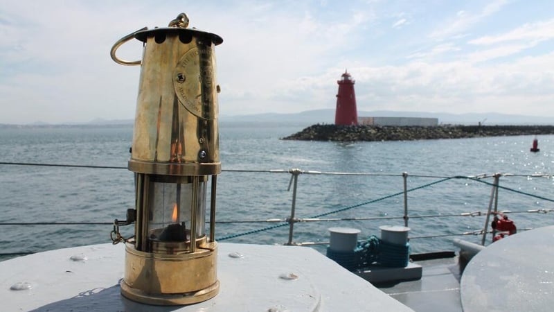 The flame is making its way to Wexford aboard the LE Orla (Pic: Irish Defence Forces - @dfpo)