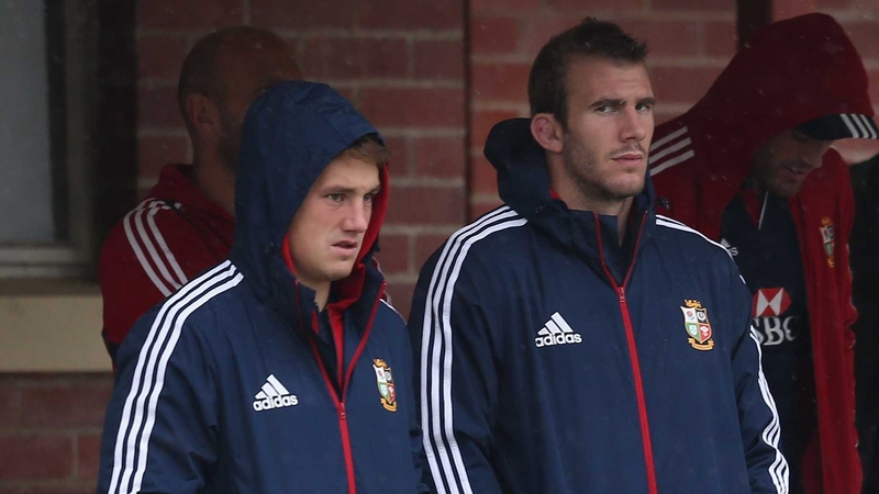 Jonathan Davies (left) and Tom Croft (right) sat out the final Lions training before the clash with Australia