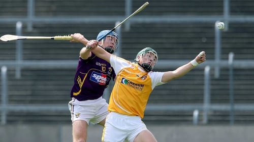 Paul Shiels (L) scored Wexford's goal