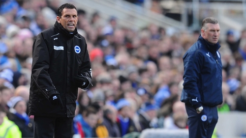 Gus Poyet was sacked as Brighton manager while working as a TV pundit on BBC last night