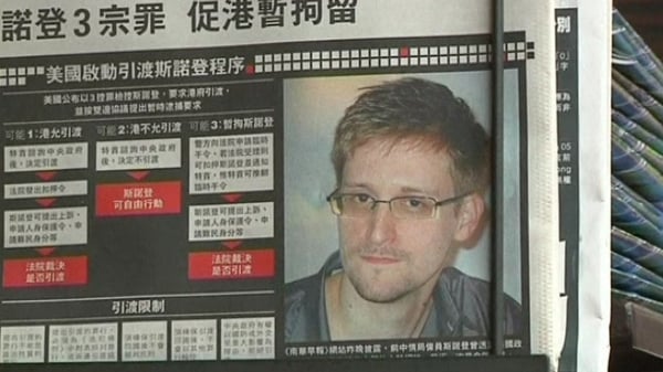 Edward Snowden left Hong Kong for Moscow on Sunday