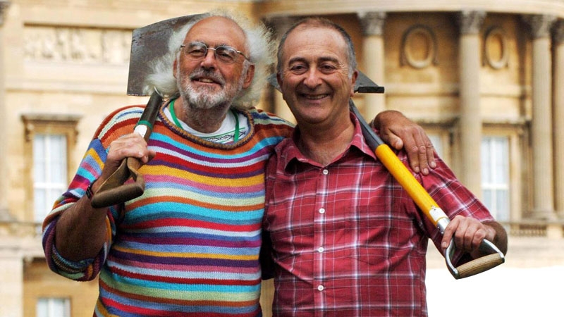 Professor Mick Aston with Time Team presenter Tony Robinson