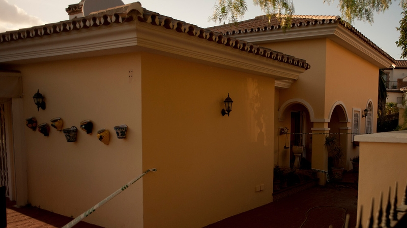 The bodies of the three people were found in this apartment