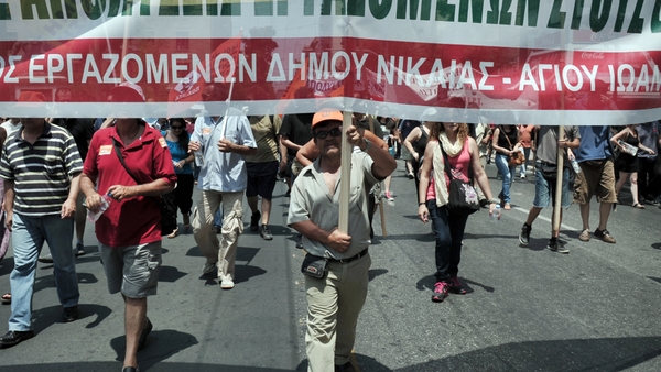 Civil servants took to the streets of Athens last week to protest against expected job cuts in the public sector