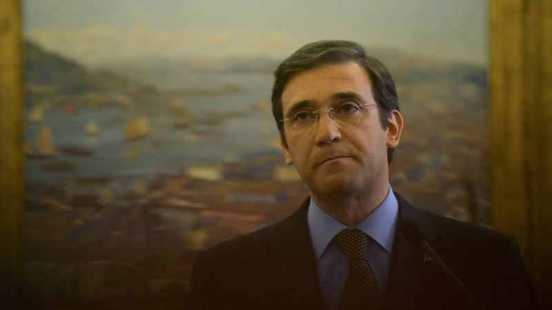 Pedro Passos Coelho addressed the nation from his official residence at Sao Bento palace in Lisbon