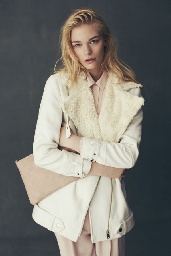 Cream Aviator Jacket €40, Blouse €10, Trousers €17, Bag €5 in stores from August