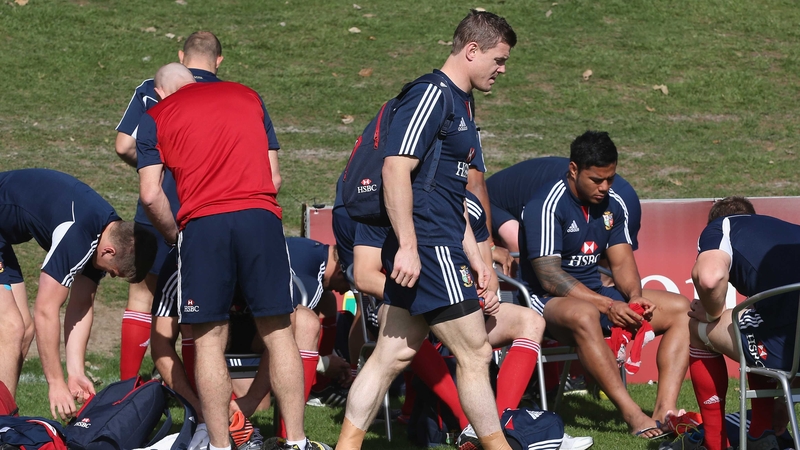 Brian O'Driscoll taking part in a training session ahead of the final Test