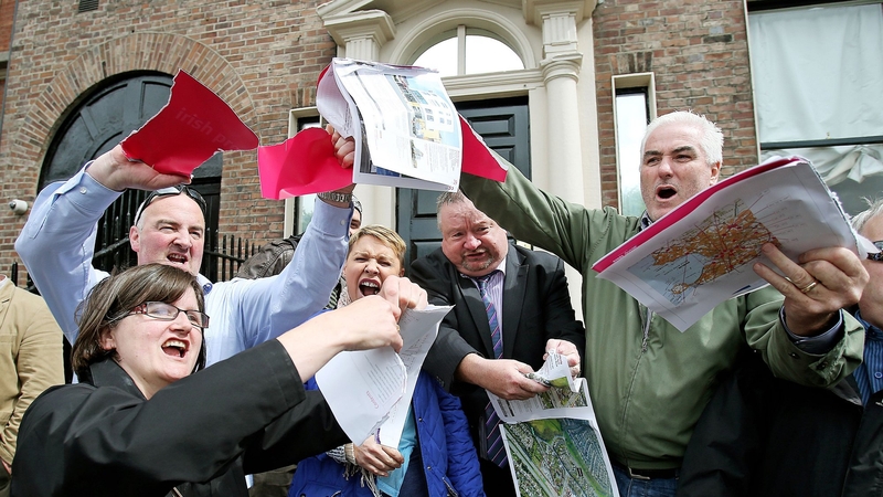 Campaigners protesting at an Allsop Space auction in July 2013
