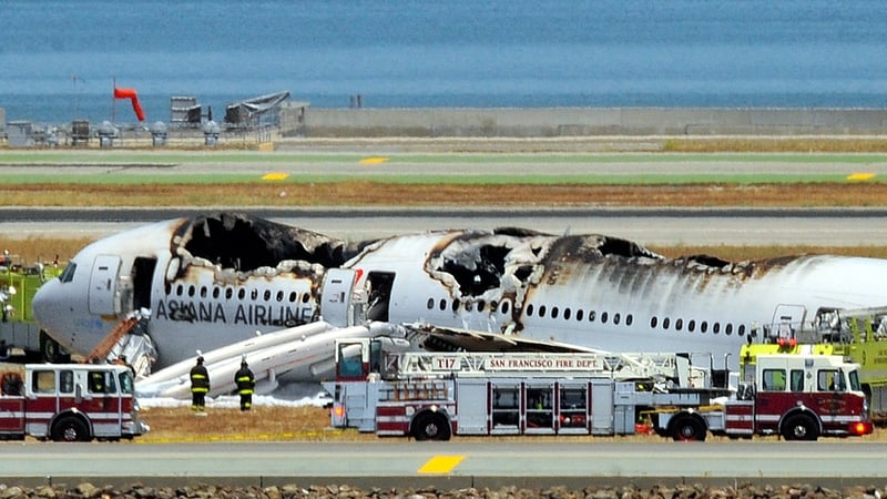 At least one person has died after a Korean airliner crashed at San Francisco airport with 307 people on board