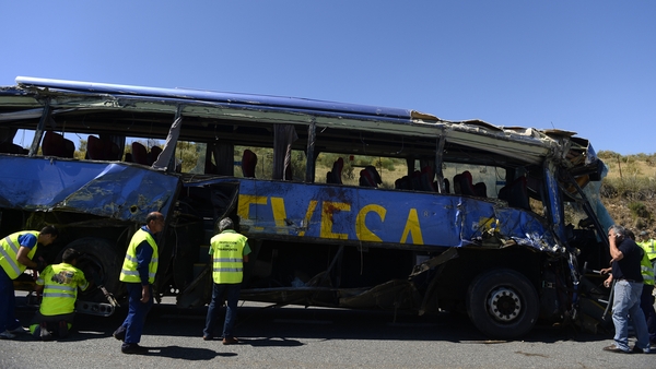 The accident occurred close to the town of Tornadizos in Avila province