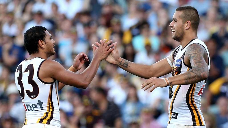 Cyril Rioli and Lance Franklin