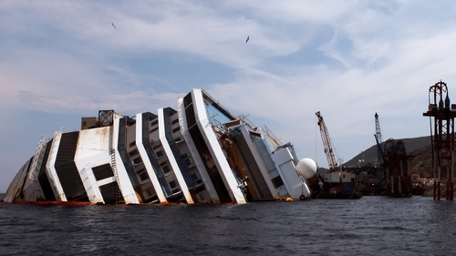 32 crew and passengers died when the ship capsized off the island of Giglio in Italy
