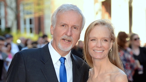 James Cameron with wife Suzy Amis