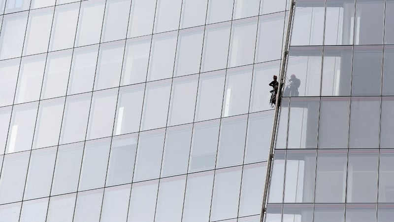 The group reached the top of the building after 15 hours of climbing