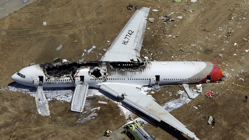 The Boeing 777 hit a seawall as it came in to land at San Francisco
