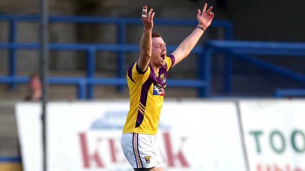 Wexford's Adrian Flynn celebrates a late score