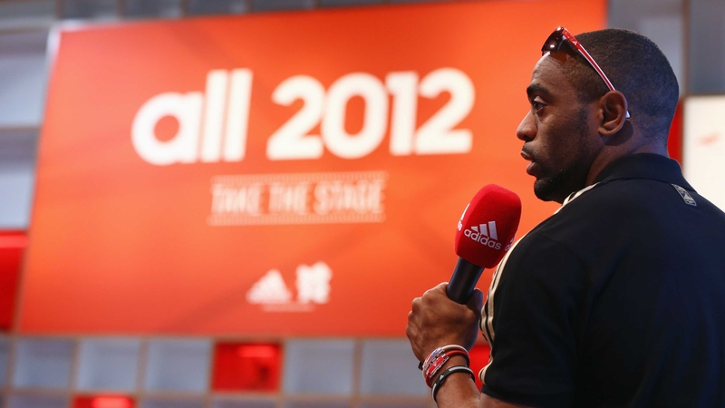 Tyson Gay pictured at the adidas Olympic Media Lounge during London 2012