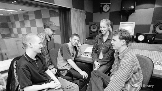 'Delorean Suite' formerly 'Rhythm of the Radars'.
From left to right: Graham Conway, Tony Roche, Fe…
