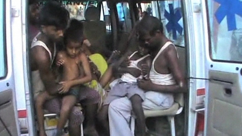 Dozens of children have been taken to hospital