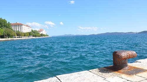 The view out from Zadar harbour