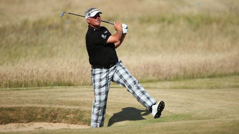 Darren Clarke bogeyed the final hole to post one over in the opening round at Muirfield