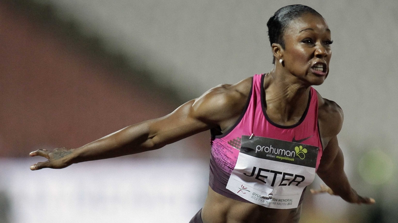 Carmelita Jeter was one of the athletes to walk out of a press conference in Monaco
