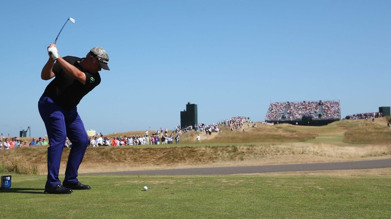 Darren Clarke is leading the Irish challenge at Muirfield