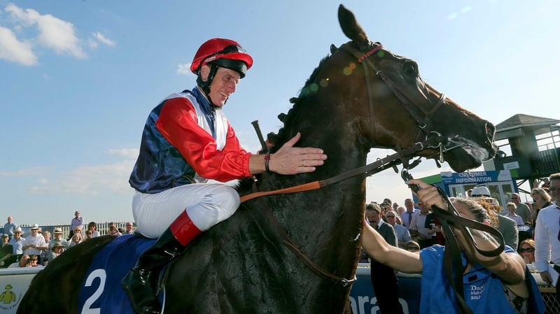 Johnny Murtagh on Chicquita after winning at the Curragh in 2013