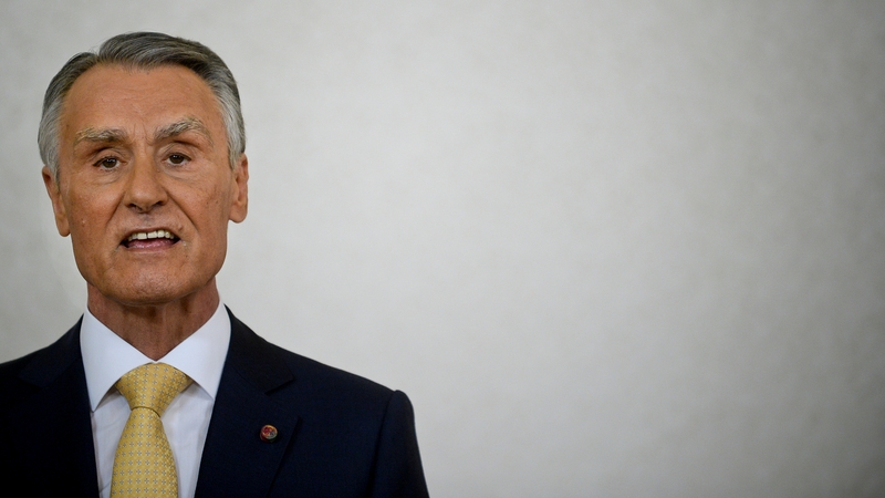 Portuguese President Anibal Cavaco Silva addressed the nation from the presidential palace in Lisbon