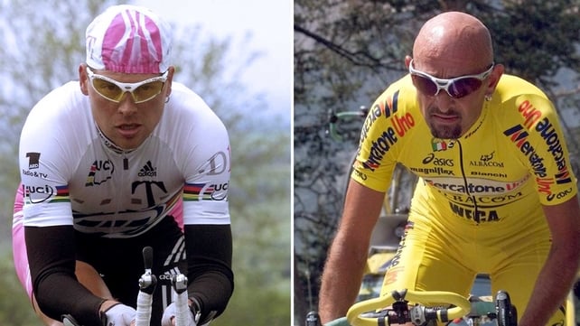 Jan Ulrich (left) and Marco Pantani (right) both took EPO in the 1998 Tour