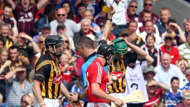 Henry Shefflin was shown a red card for Kilkenny