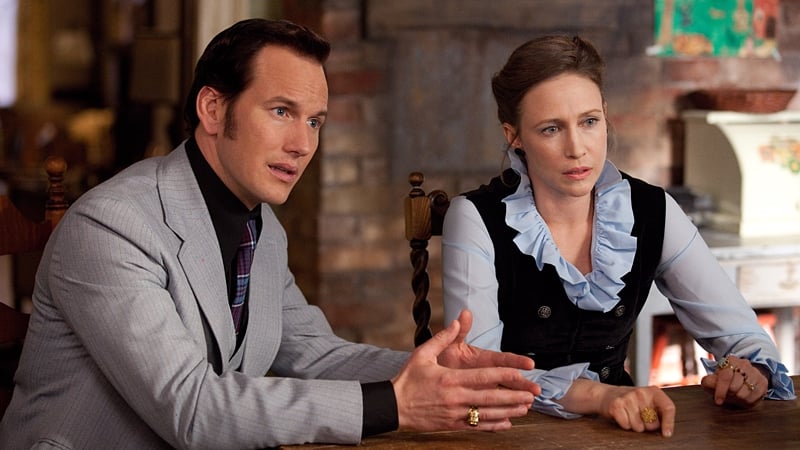 Real-life 1970s' paranormal investigators Ed and Lorraine Warren are played by Patrick Wilson and Vera Farmiga