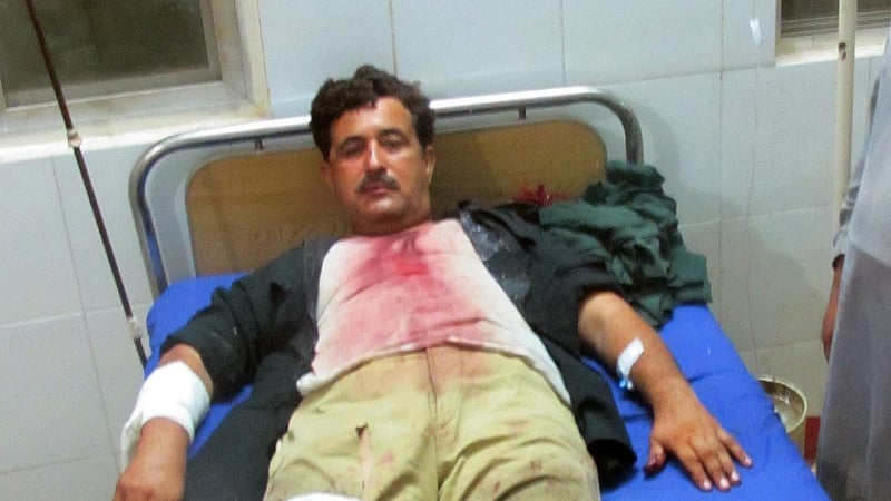 Police were fired on from nearby rooftops