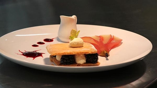 Prosecco and Crème de Casis Poached Pears