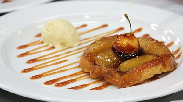 Tarte Tatin with Vanilla Ice-cream & a mini toffee