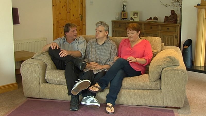 Joseph Dooley (C) was one of two thalidomide survivors whose compensation offer was rejected by a High Court judge yesterday