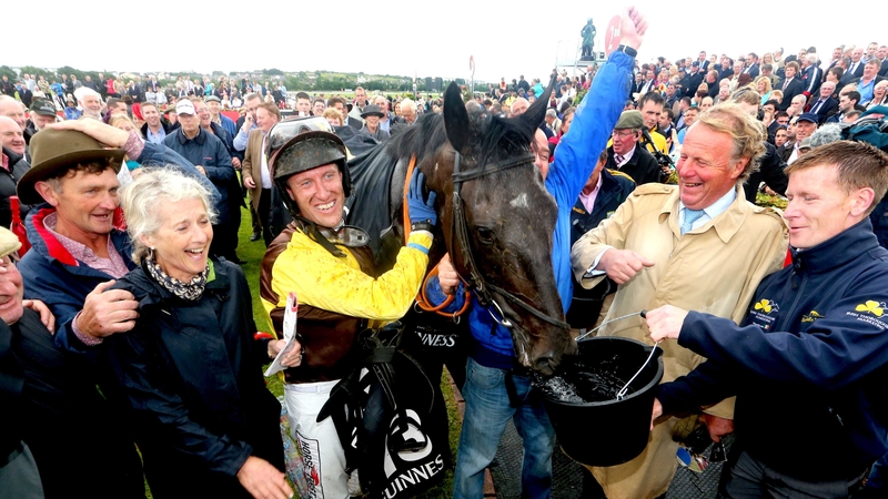 Missunited and Ribbie Power celebrate the Guinness Galway Hurdle win