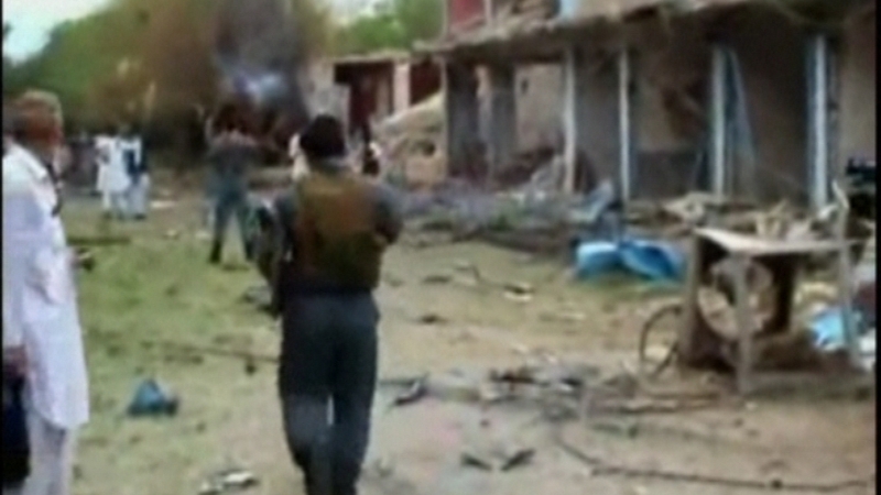 Aftermath of suicide bomb attack on Indian consulate in eastern Afghanistan