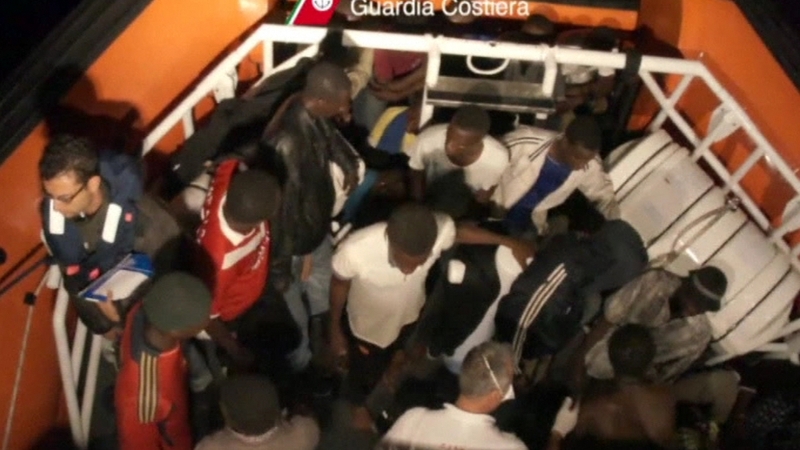 Italy rescued 22 migrants from a boat which sank off Libya last month