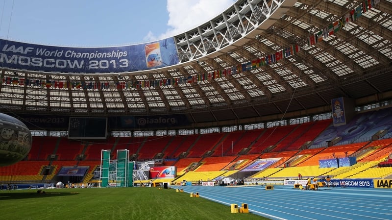 The World Athletics Championships take place at the Luzhniki Stadium in Moscow