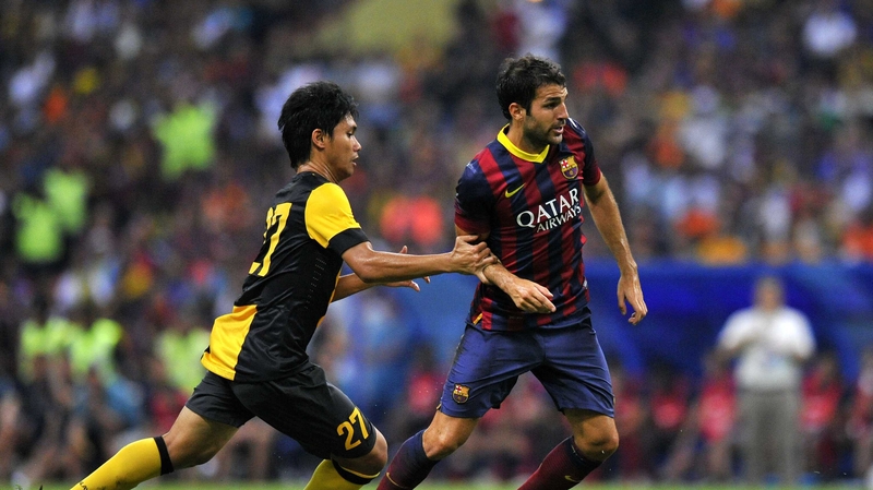 Cesc Fabregas is now a doubt for Barcelona's league opener