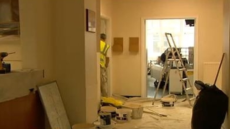 The clean up operation is continuing at the hospital after the flooding two weeks ago