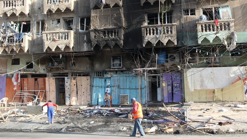 The Baghdad suburb of Shaab was among those hit in a wave of violence which has killed almost 80 people in the last few days